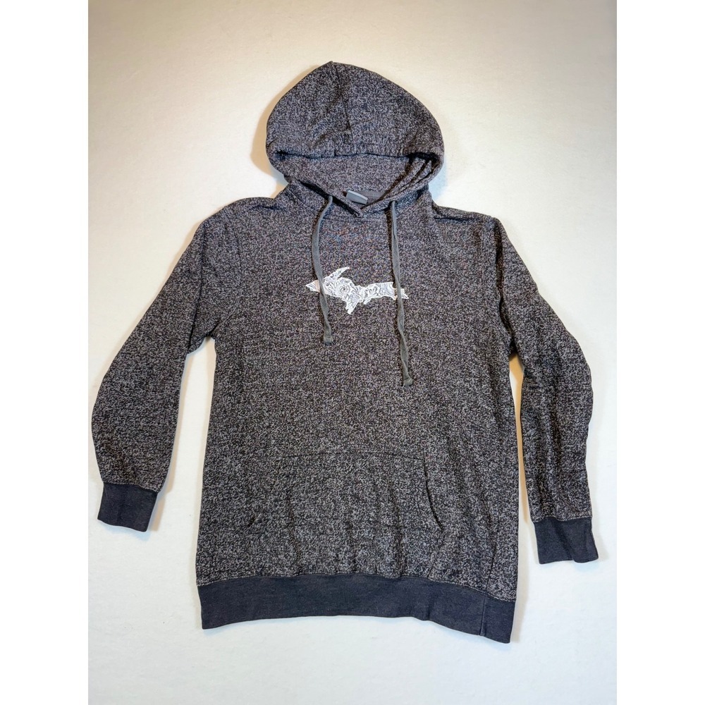 UP - Upper Peninsula Hoodie Gray White Graphic Hooded Sweatshirt XL